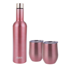 Load image into Gallery viewer, Oasis Stainless Steel Insulated Wine Traveler Gift Set