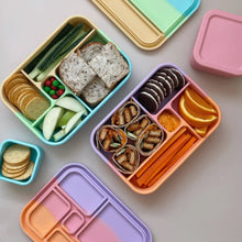 Load image into Gallery viewer, The Zero Waste People 5 Comparment Silicone Bento Lunchbox - Assorted Colours