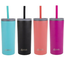 Load image into Gallery viewer, Oasis 600ml Super Sipper Insulated Tumbler w/ Silicone Straw - Choice of 9 Colours