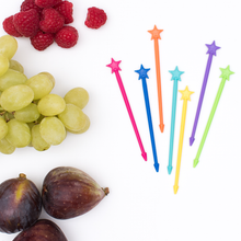 Load image into Gallery viewer, Lunch Punch Stix Long Food Picks - Full Rainbow 7 Pack